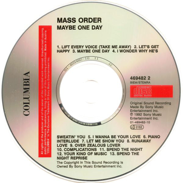 Mass Order : Maybe One Day (CD, Album)