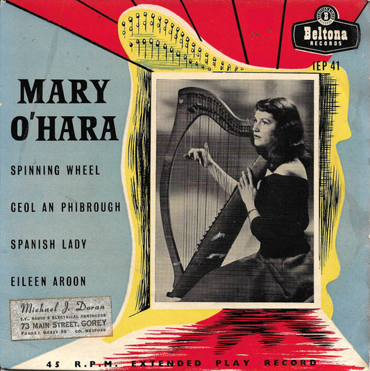 Mary O'Hara : Singing To Her Own Harp Accompaniment (7", EP, RE, 4 p)