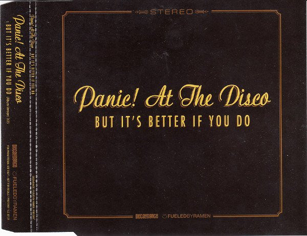 Panic! At The Disco : But It's Better If You Do (CD, Single, Promo)