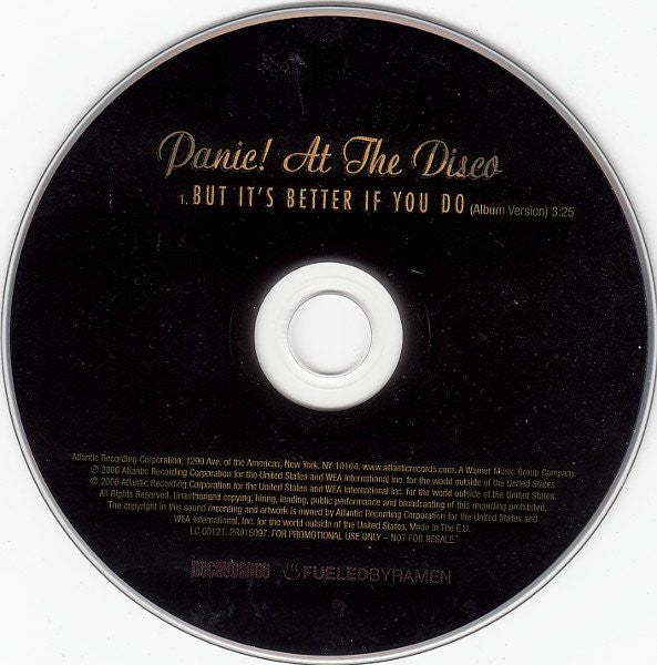 Panic! At The Disco : But It's Better If You Do (CD, Single, Promo)