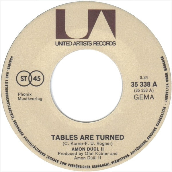 Amon Düül II : All The Years Round / The Tables Are Turned (7", Single)