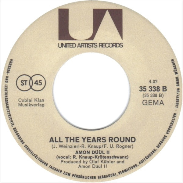 Amon Düül II : All The Years Round / The Tables Are Turned (7", Single)