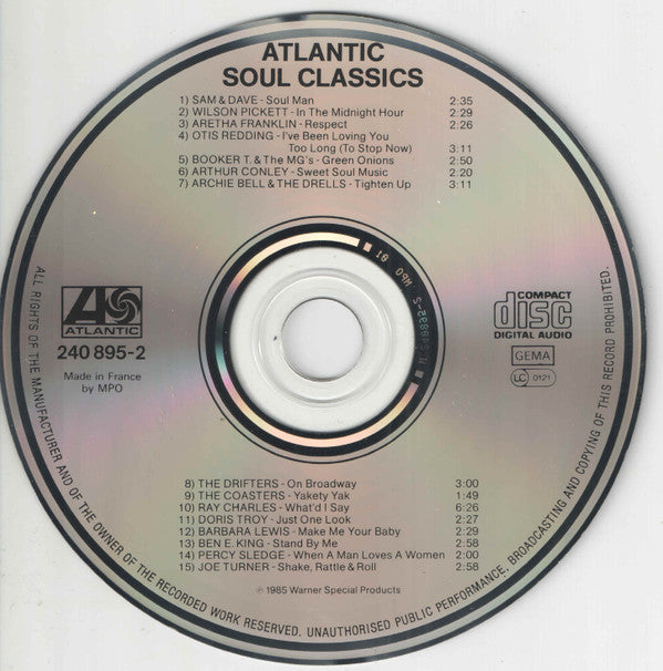 Various : Atlantic Soul Classics (CD, Comp)