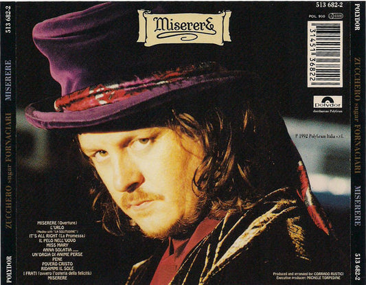 Zucchero : Miserere (CD, Album)