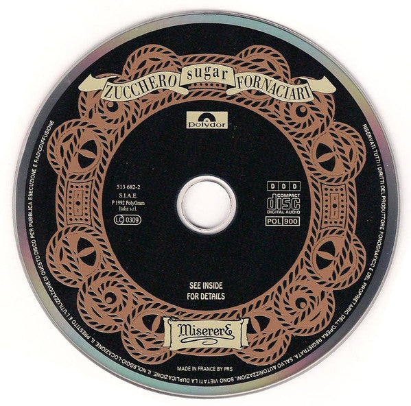 Zucchero : Miserere (CD, Album)