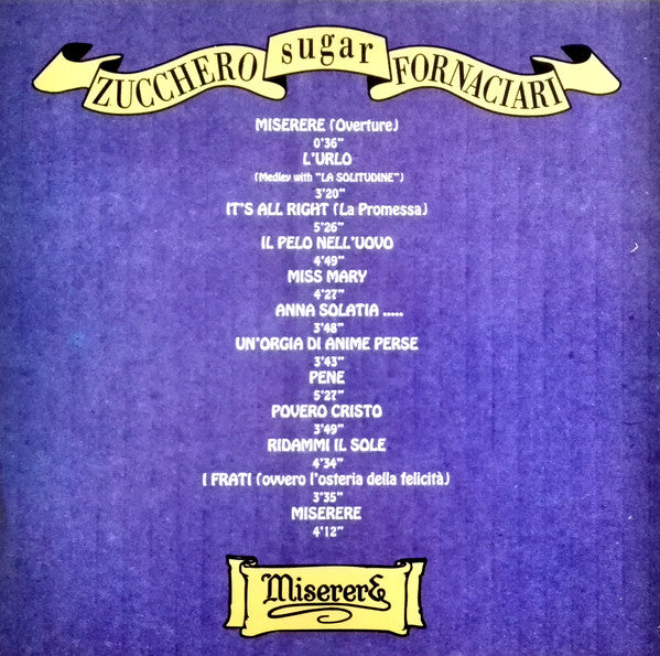 Zucchero : Miserere (CD, Album)