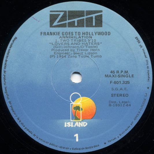 Frankie Goes To Hollywood : Two Tribes (Annihilation) (12", Maxi, M/Print)