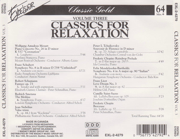 Various : Classics For Relaxation - Volume 3 (CD, Comp)