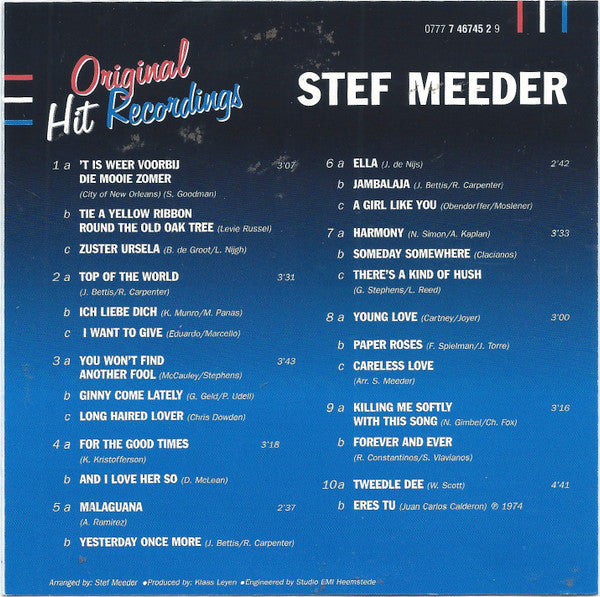 Stef Meeder : Original Hit Recordings (CD, Album)
