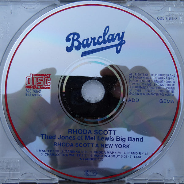 Rhoda Scott + Thad Jones / Mel Lewis Orchestra : Rhoda Scott A New-York (CD, Album, RE)
