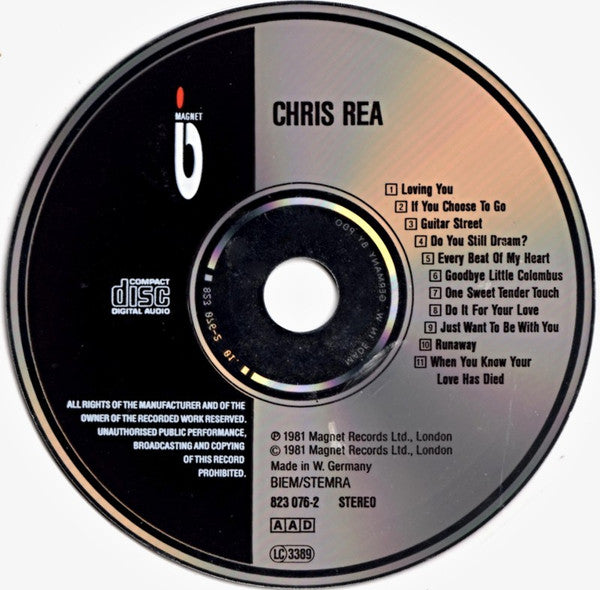 Chris Rea : Chris Rea (CD, Album)