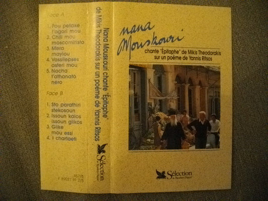 Nana Mouskouri : Chante "Épitaphe" de Mikis Theodorakis Sur Un Poème de Yannis Ritsos (Cass, Comp)