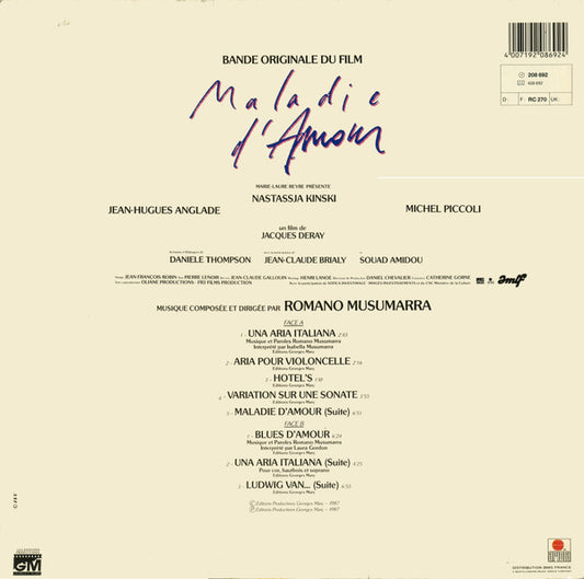 Romano Musumarra : Maladie D'Amour (LP, Album)