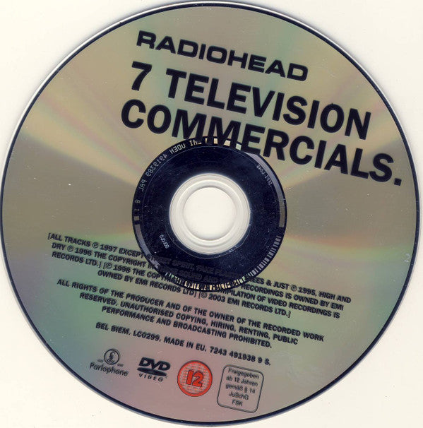 Radiohead : 7 Television Commercials (DVD-V, RE, PAL, SECAM)