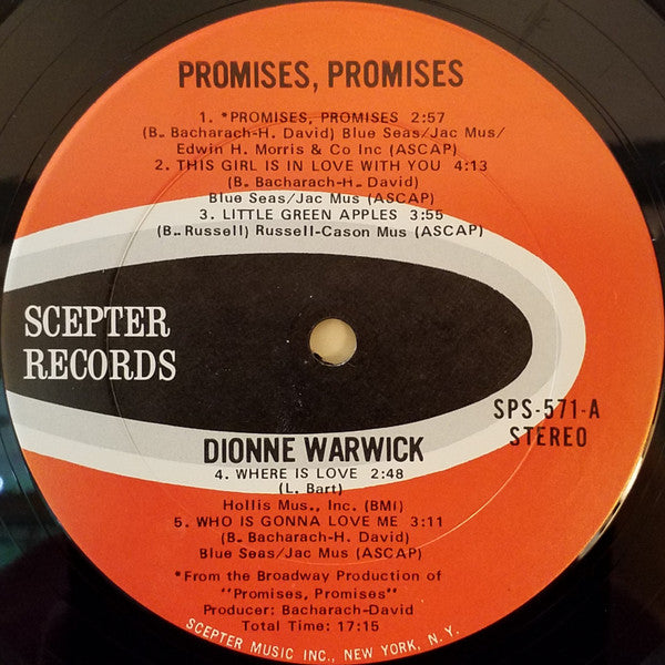 Dionne Warwick : Promises, Promises (LP, Album, Ter)