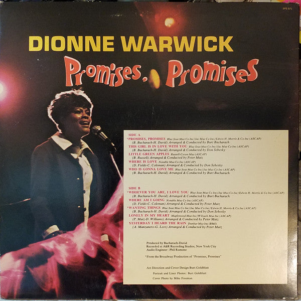 Dionne Warwick : Promises, Promises (LP, Album, Ter)