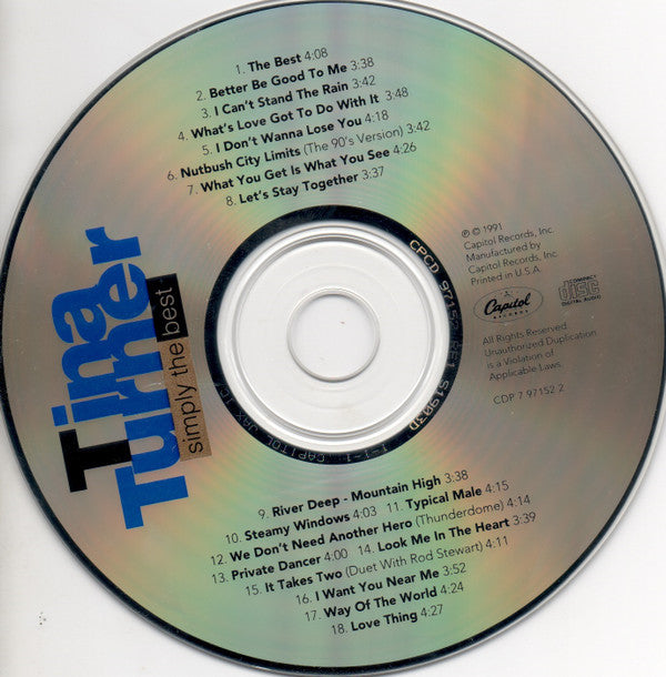 Tina Turner : Simply The Best (CD, Comp)