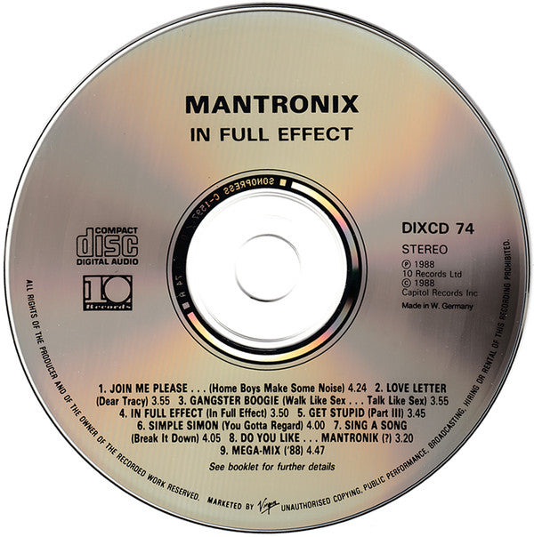 Mantronix : In Full Effect (CD, Album)