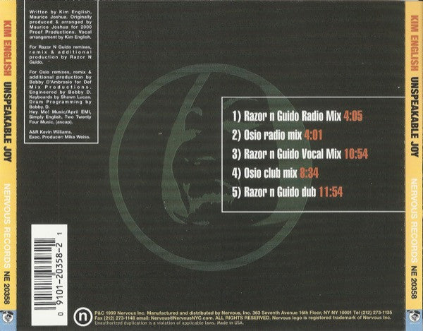 Kim English : Unspeakable Joy (CD, Maxi)
