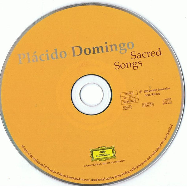 Placido Domingo : Sacred Songs (CD, Album, EDC)
