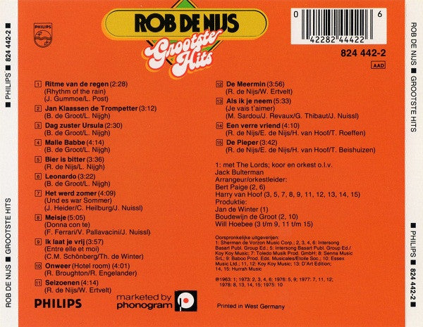 Rob de Nijs : Grootste Hits (CD, Comp, RE)