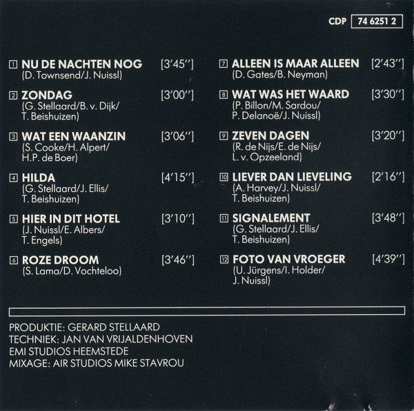 Rob de Nijs : Met Je Ogen Dicht (CD, Album, RE)