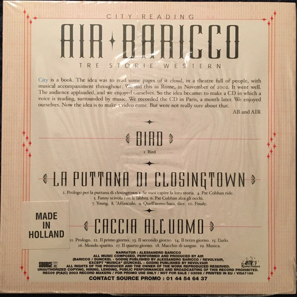 AIR ♦ Alessandro Baricco : City Reading (CD, Album, Promo, Car)