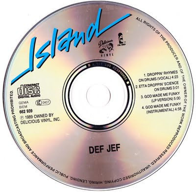 Def Jef : Droppin' Rhymes On Drums (CD, Single)