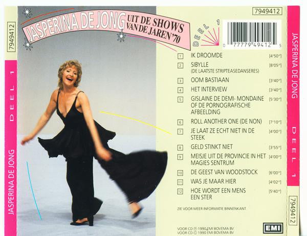 Jasperina De Jong : Uit De Shows Van De Jaren '70 - Deel 1 (CD, Comp)