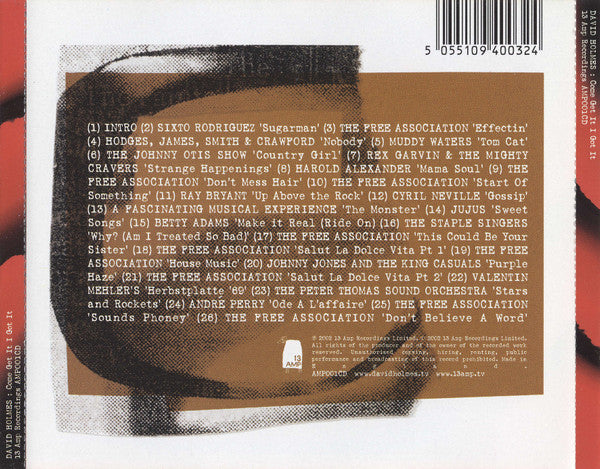 David Holmes Introducing The Free Association : Come Get It I Got It (CD, Comp, Mixed, Sli)