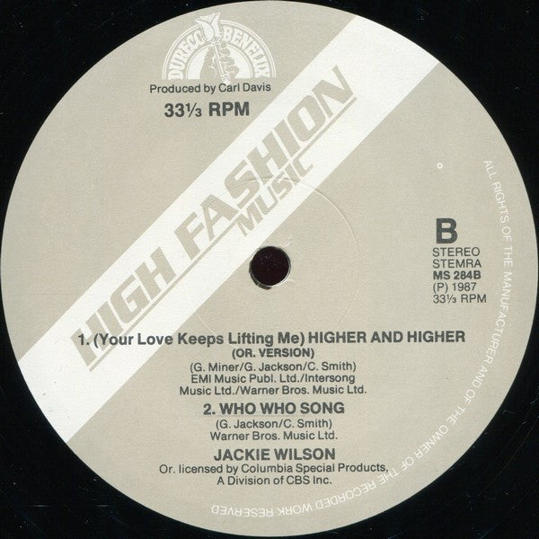 Jackie Wilson : (Your Love Keeps Lifting Me) Higher And Higher (12")