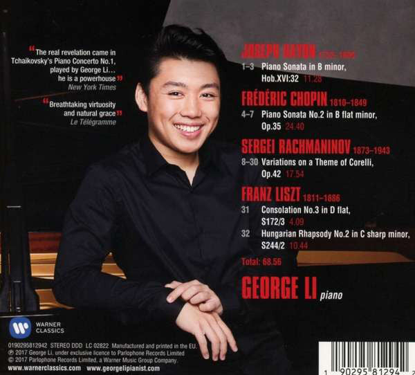Joseph Haydn / Frédéric Chopin / Sergei Vasilyevich Rachmaninoff / Franz Liszt - George Li : Live At Mariinsky (CD, Album)