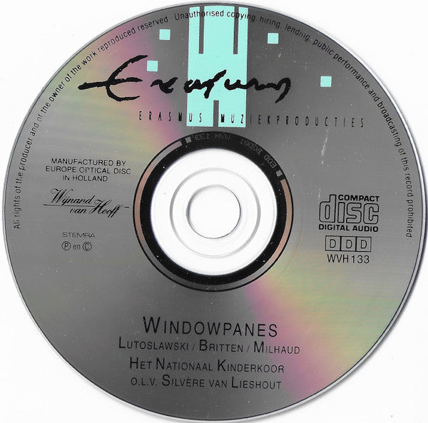 Het Nationaal Kinderkoor o.l.v. Silvère van Lieshout, Witold Lutoslawski, Benjamin Britten, Darius Milhaud : Windowpanes (CD, Album)