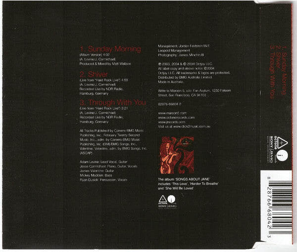 Maroon 5 : Sunday Morning (CD, Single)