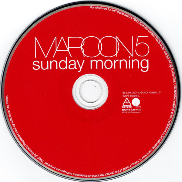 Maroon 5 : Sunday Morning (CD, Single)