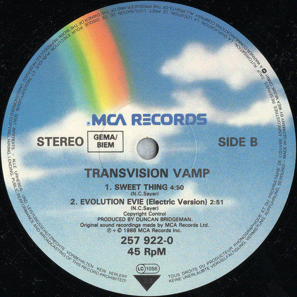 Transvision Vamp : I Want Your Love (12")