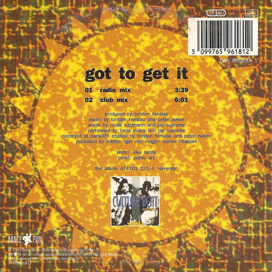 Culture Beat : Got To Get It (CD, Single)
