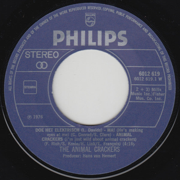Animal Crackers (3) : Doe Het Elektrisch - Ma (He's Making Eyes At Me)- I'm Just Wild About Animal Crackers (7", Single)