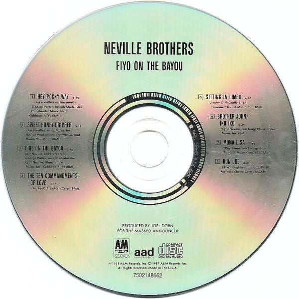 The Neville Brothers : Fiyo On The Bayou (CD, Album, RE)