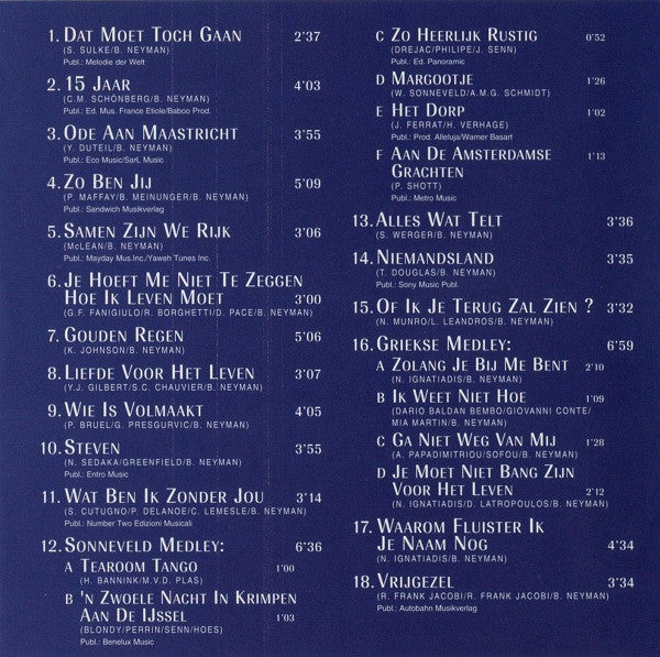 Benny Neyman : Live - Hoogtepunten Uit 10 Jaar Theaterconcerten (CD, Album)