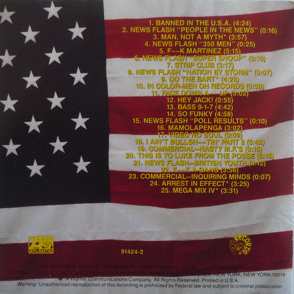 Luke Featuring The 2 Live Crew : Banned In The U.S.A. (The Luke LP) (CD, Album, SRC)
