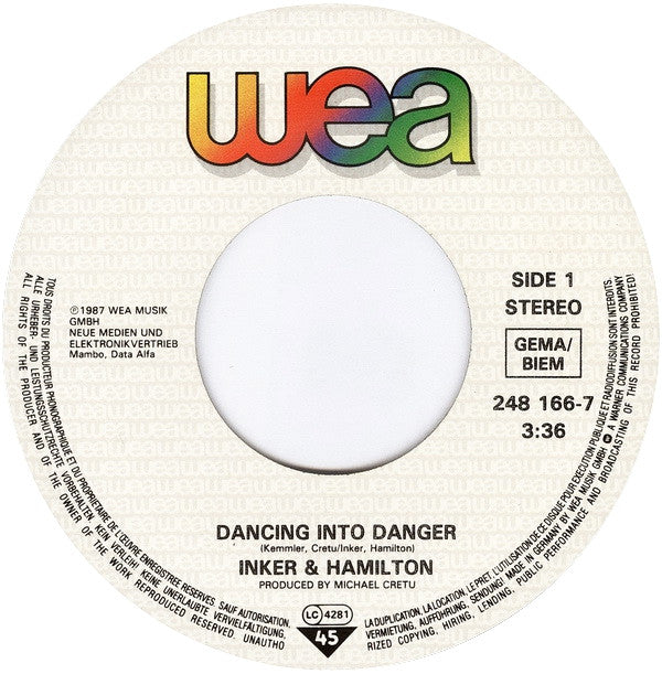 Inker & Hamilton : Dancing Into Danger (7", Single)