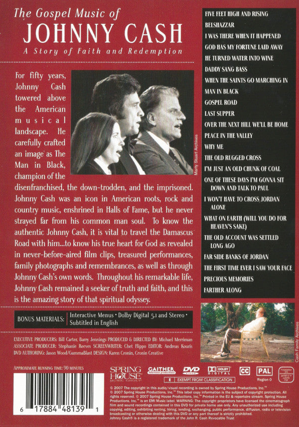 Johnny Cash : The Gospel Music Of Johnny Cash (DVD-V, PAL)