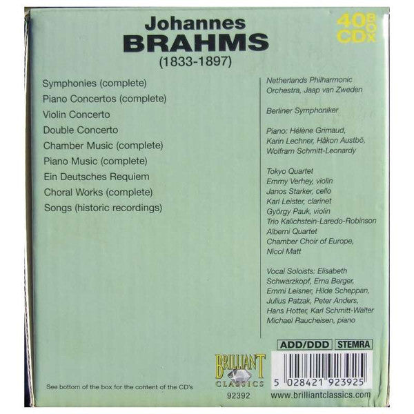 Johannes Brahms : The Masterworks  (40xCD, Album + Box, Comp)