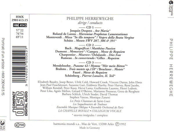 Philippe Herreweghe : Portrait D'un Artiste (3xCD, Comp)