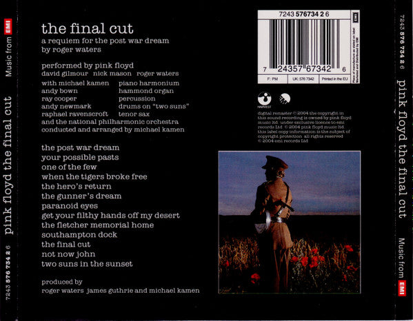 Pink Floyd : The Final Cut (CD, Album, RE, RM)