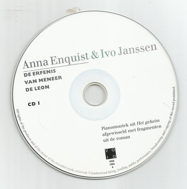 Anna Enquist & Ivo Janssen (3) : De Erfenis Van Meneer De Leon (2xCD)