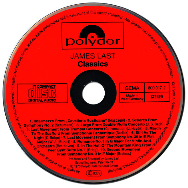 Orchester James Last : Classics (CD, Album, RE, Red)