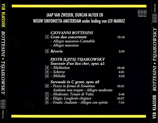 Jaap van Zweden, Duncan McTier En Nieuw Sinfonietta Amsterdam Onder Leiding Van Lev Markiz : Giovanni Bottesini • Pyotr Ilyich Tchaikovsky : Bottesini • Tsjaikovsky (CD, Album)