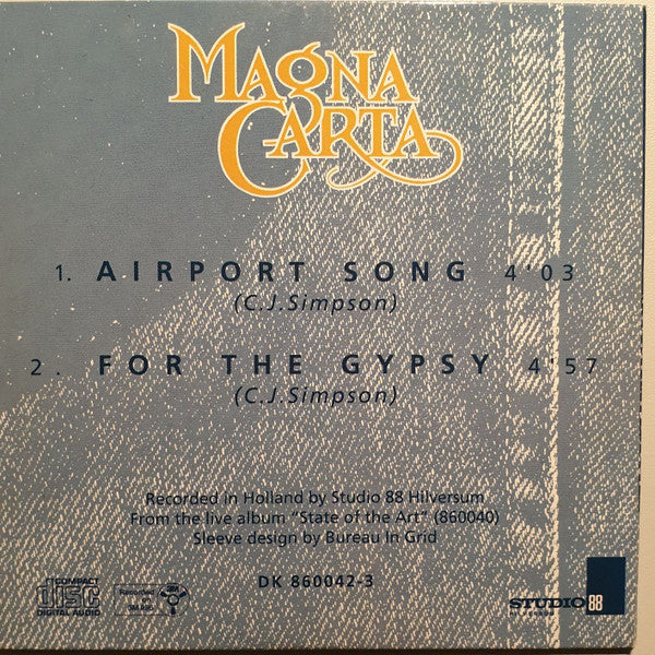 Magna Carta : Airport Song / For The Gypsy (CD, Single, Promo)